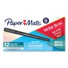Paper Mate Write Bros. Ballpoint Pen, Stick, Bold 1.2 mm, Black Ink, Black Barrel, PK12 PK 2124520